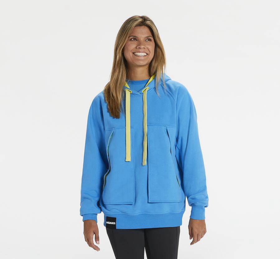 Sudadera Con Capucha Hoka One One Mujer Azules - Bondi - JLKC58021